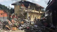 demolished building