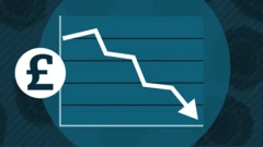 Graphic of pound sign and downward arrow