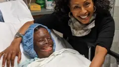 Menbe Aklilu and Atsede in hospital