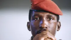 Capitaine Tomas Sankara, leader de la révolution burkinabé, est arrivé au pouvoir en 1983