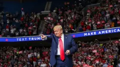 US President Donald Trump at a campaign rally at the BOK Center, June 20, 2020 in Tulsa, Oklahoma