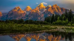 Grand Teton range in the Rocky Mountains