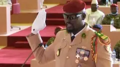 Col Mamady Doumbouya at his swearing in ceremony - 1 October 2021