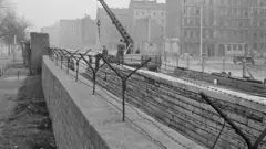 Die Berliner Mauer im Jahr 1967.