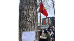 Hình ảnh do phóng viên BBC Ukraine chụp ở Lviv hôm 2/3