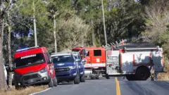 Los servicios de rescate de Panamá en el lugar del suceso.