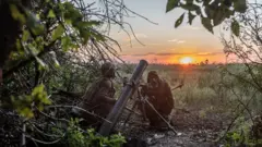 Українські військові біля Бахмута
