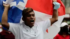 Manifestante en Panamá