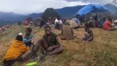 Kondisi pengungsian di Distrik Omukia, Kabupaten Puncak, Papua Tengah. 