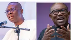 Aworan Gomina Babajide Sanwo-Olu ati Peter Obi