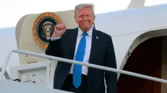An image of US President Donald Trump 