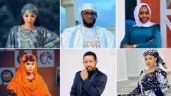 Wasu daga cikin taurarin finafinan Kannywood