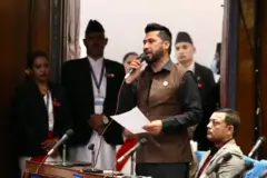 संसदमा रवि लामिछाने। फाइल तस्बिर।