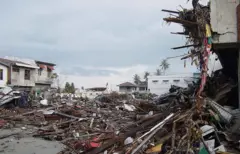 Ciudad destruida en Indonesia en 2004
