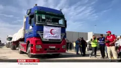 ဂါဇာထဲကို ကယ်ဆယ်ရေး ပစ္စည်းတွေ စဝင်