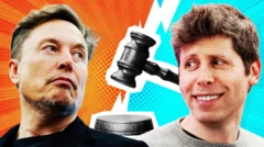 Montagem mostra Elon Musk e Sam Altman