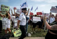 People demonstrating