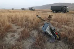 Gürcüstanda qəzaya uğramış Türkiyə C-130 tipli hərbi yük təyyarəsinin qalığı