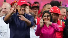 Delcy Rodríguez junto a su hermano Jorge.