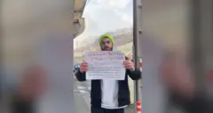 دانیال مقدم مقابل زندان اوین به احکام اعدام اعتراض کرد