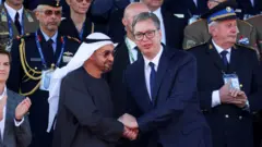 Bin Zajed i Vučić na vojnoj paradi u Beogradu 
