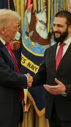 احمد شرع و دونالد ترامپ