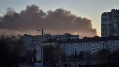 Lviv'e düzenlenen hava saldırısı bu şekilde görüntülendi