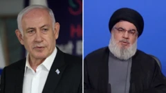 Thủ tướng Israel Benjamin Netanyahu và ông Sayyed Hassan Nasrallah