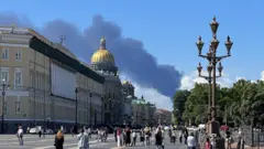 Дым над Санкт-Петербургом
