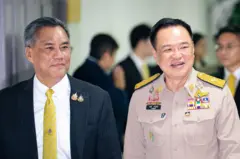 อิทธิพร บุญประคอง ประธาน กกต. กับ อนุทิน ชาญวีรกูล นายกฯ พบกันที่สำนักงาน กกต. วันที่ 24 ต.ค.