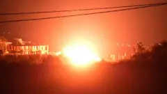 غارة إسرائيلية على قرية عنان جنوب لبنان.