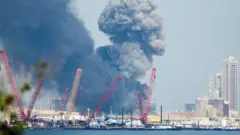 دود بر فراز پایگاه آمریکایی