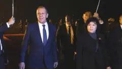 북한에 도착한 라브로프