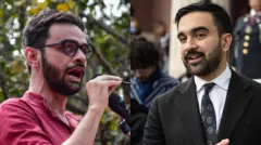 ਜ਼ੋਹਰਾਨ ਮਮਦਾਨੀ (ਸੱਜੇ) ਨੇ ਉਮਰ ਖ਼ਾਲਿਦ (ਖੱਬੇ) ਲਈ ਹੱਥ ਨਾਲ ਨੋਟ ਲਿਖਿਆ ਹੈ