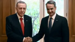 Yunanistan Başbakanı Kiryakos Miçotakis ve Cumhurbaşkanı Recep Tayyip Erdoğan Atina'da bir araya geldi