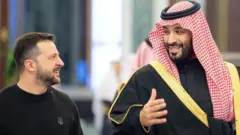 سعودی ولی عہد محمد بن سلمان، یوکرینی صدر ولادیمیر زیلنسکی