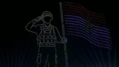 نمایش پهپادها در مراسم افتتاح «اکتاگون» مصر