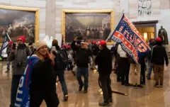 Manifestantes en el Capitolio