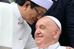 papa Francisco e o grande imã da Mesquitaesportebet brasilIstiqlal, Nasaruddin Umar