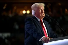 Donald Trump mw'ijambo ryiwe i Milwaukee, Wisconsin, ku wa 18 Mukakaro 2024 