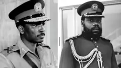Tsohon shugaban Najeriya Yakubu Gowon da jagoran kafa kasar Biyafara Odumegwu Ojukwu