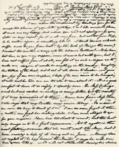 Una de las relativamente pocas cartas de Jane Austen a Cassandra que sobreviven hasta nuestros días.