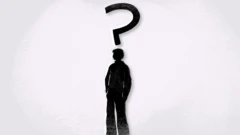 Illustration en dessin animé montrant la silhouette d'un homme avec un point d'interrogation sur la tête