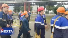 Бастующие рабочие завода "Гродно-Азот"