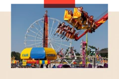 Brinquedos na Feira Estadual de Iowa, nos Estados Unidos.