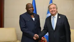Perezida Evariste Ndayishimiye na Antonio Guterres mu kwezi kwa Gashyantare(2) uyu mwaka i Addis Ababa 
