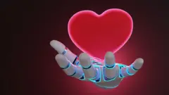 Mano robótica con corazón
