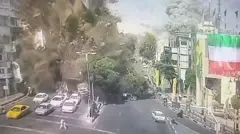 تصویر گرفته‌شده از ویدیوی جدید از حمله ۲۵ خرداد اسرائیل در تجریش