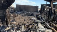 The airbase in Iraq hit by Iranian missiles