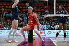 Ebrar Karakurt maçta sevinç yaşıyor